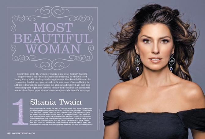 SHANIA TWAIN IS MOST BEAUTIFUL WOMAN OF 2013.